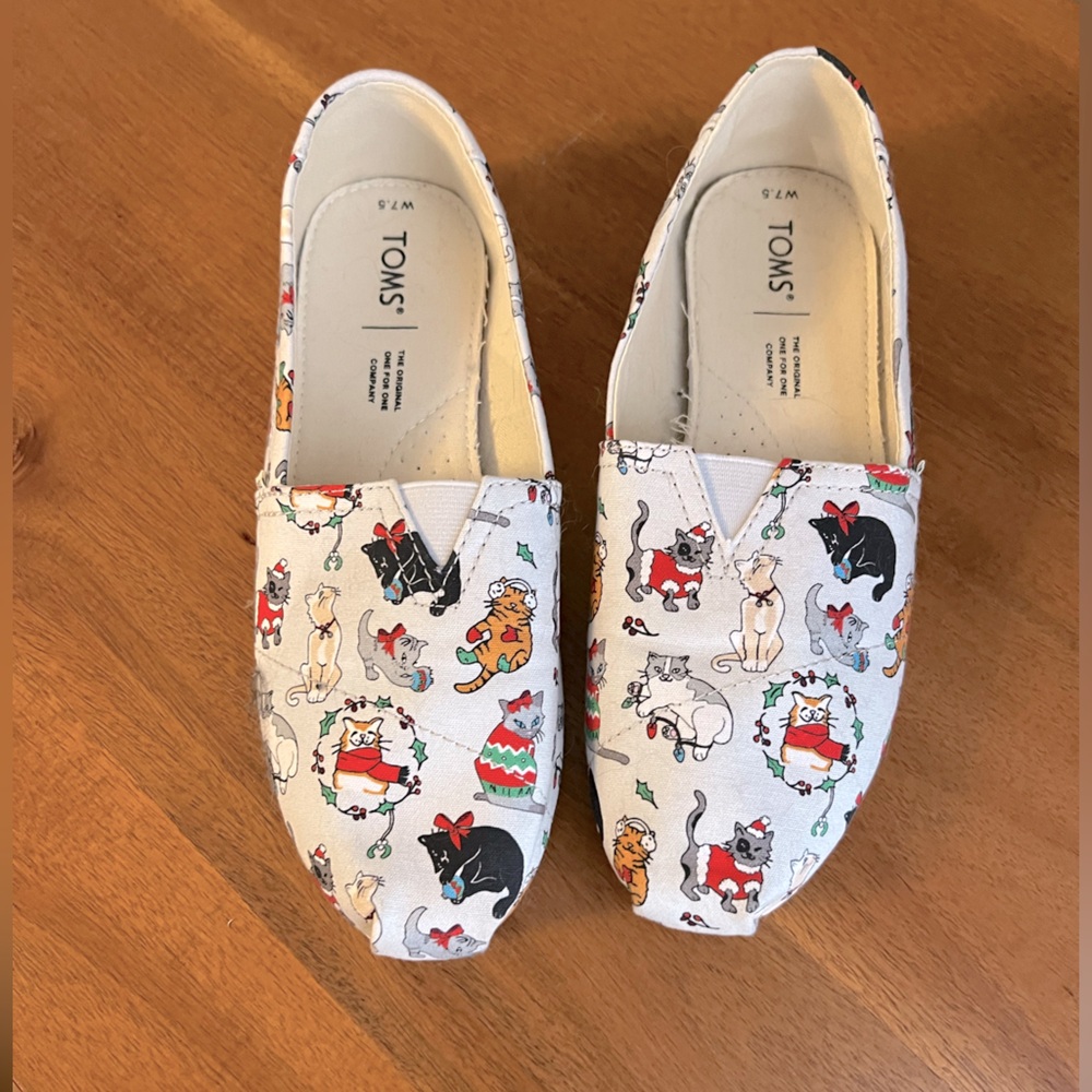 Tom’s Christmas Holiday Cat Shoes